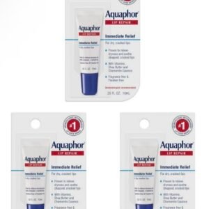 Aquaphor Lip Repair Ointment Tube, Immediate Relief Pack of 3