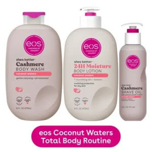 eos Coconut Waters Body Wash, Body Lotion & Shave Oil Bundle