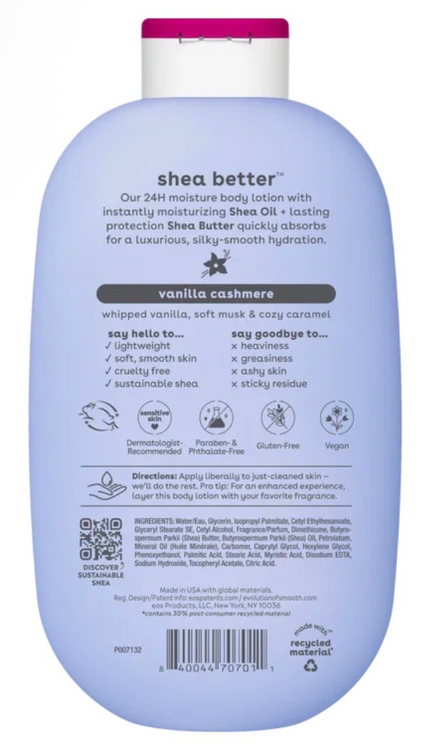 eos Shea Better 24H Moisture Body Lotion – Vanilla Cashmere - Imagen 2